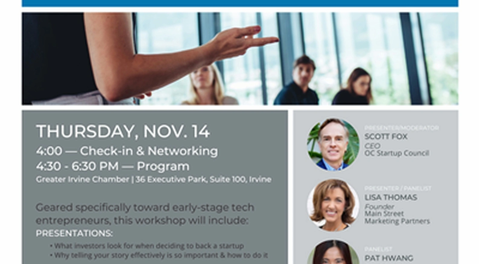 Startup funding workshop